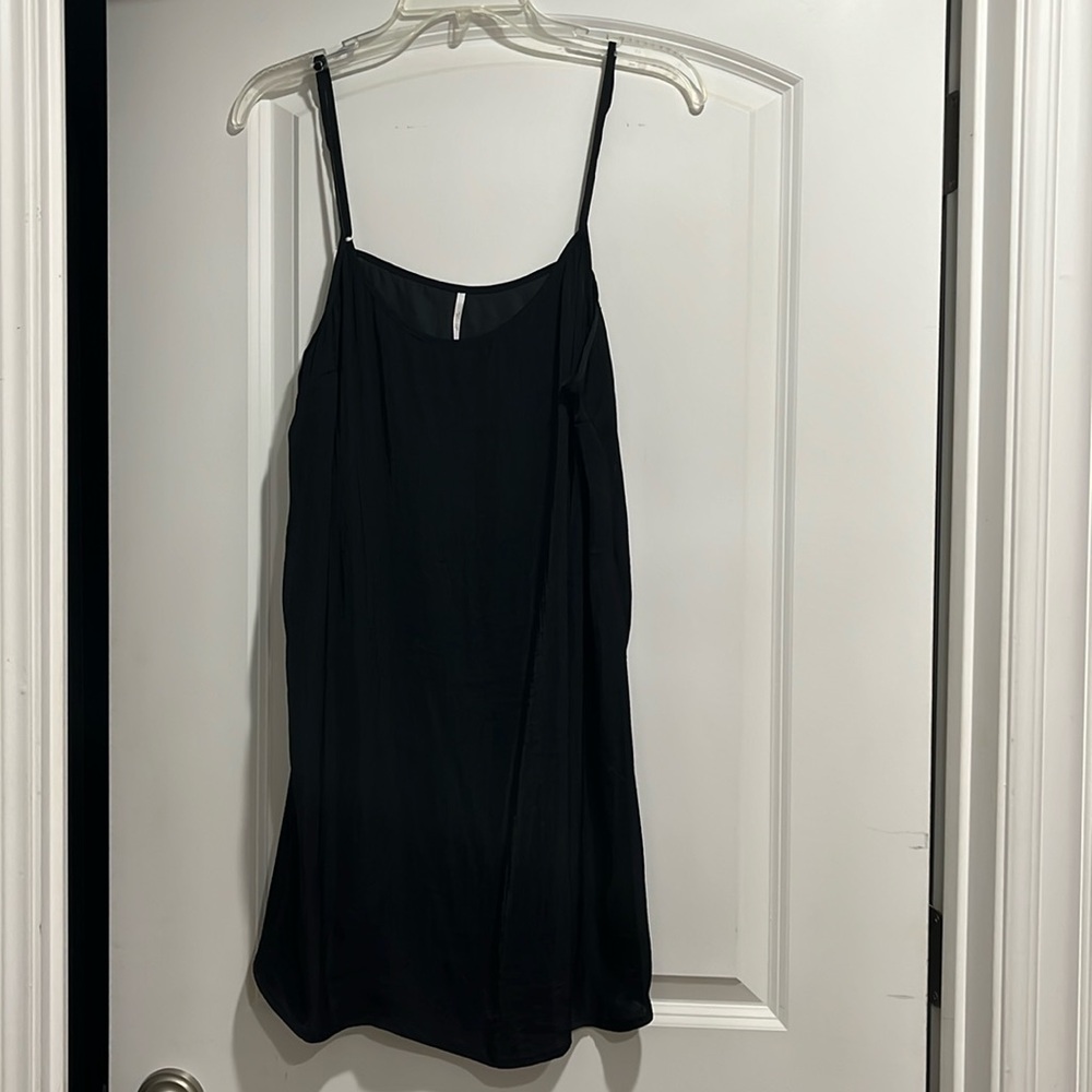 Black Silk-like Slip